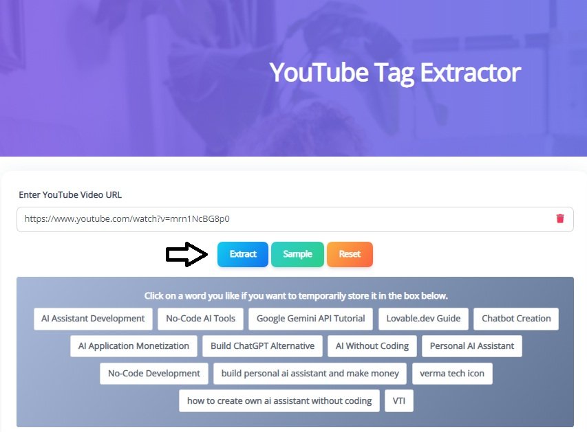 YouTube Tag Extractor